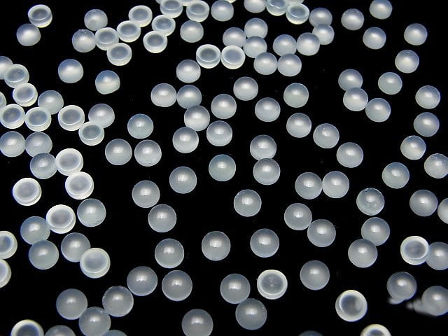 [Video] Sea Blue Chalcedony AAA Round Cabochon 4x4mm 10pcs