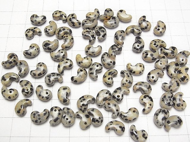 [Video] Dalmatian Jasper Comma Shaped Bead 10x7mm 3pcs