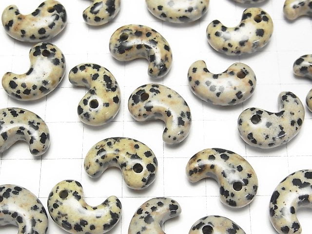 [Video] Dalmatian Jasper Comma Shaped Bead 18x12mm 3pcs