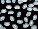 [Video] Sea Blue Chalcedony AAA Oval Cabochon 6x4mm 10pcs
