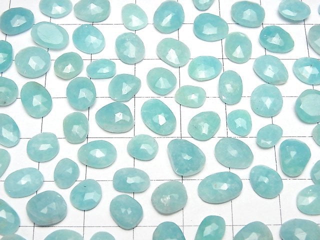 [Video]Amazonite AA+ Loose stone Free Form Single Side Rose Cut 5pcs