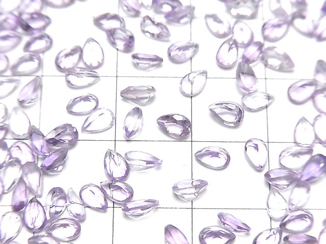 [Video]High Quality Amethyst AAA Loose stone Pear shape Faceted 5x3mm 10pcs
