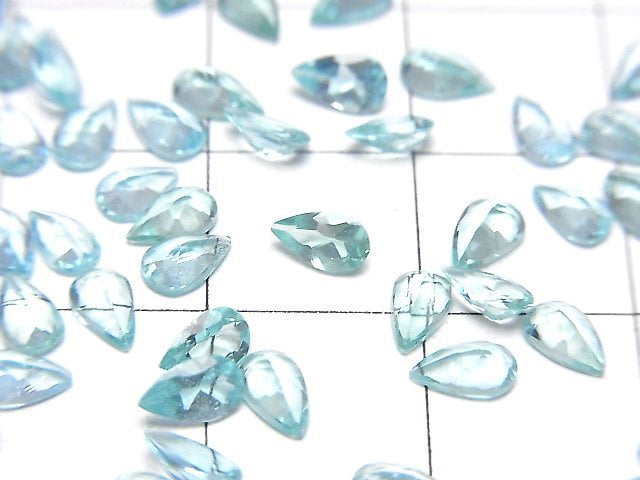 [Video]High Quality Apatite AA++ Loose stone Pear shape Faceted 5x3mm 5pcs