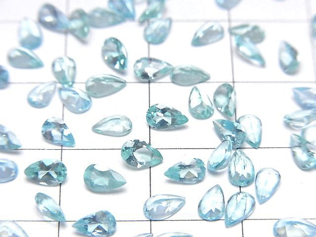 [Video]High Quality Apatite AA++ Loose stone Pear shape Faceted 5x3mm 5pcs