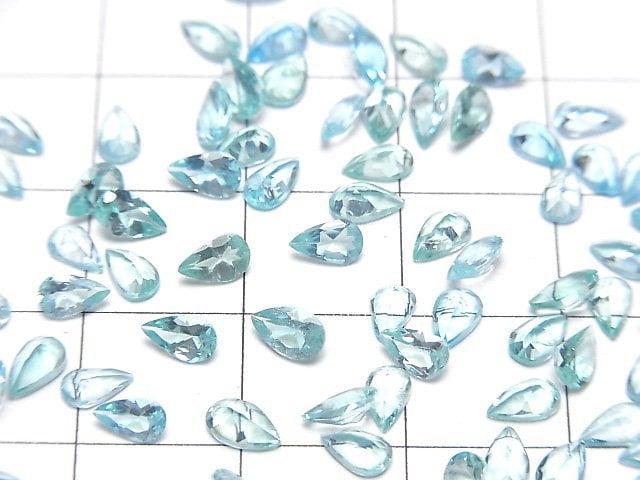 [Video]High Quality Apatite AA++ Loose stone Pear shape Faceted 5x3mm 5pcs