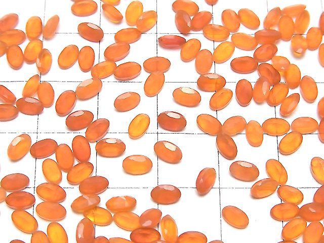 [Video]High Quality Carnelian AAA Loose stone Oval Faceted 5x3mm 10pcs