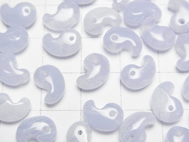 [Video]Blue Lace Agate AAA- Comma Shaped Bead 10x7mm 3pcs