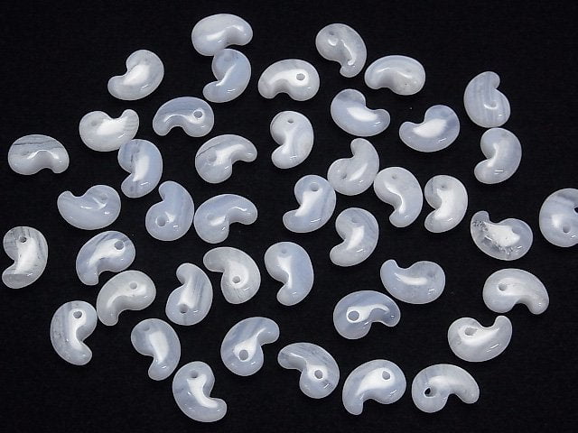 [Video]Blue Lace Agate AAA- Comma Shaped Bead 10x7mm 3pcs