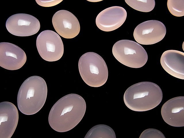 [Video] Pink Chalcedony AAA Oval Cabochon 18x13mm 2pcs