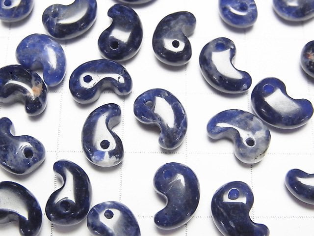 [Video]Sodalite AA++ Comma Shaped Bead 10x7mm 3pcs