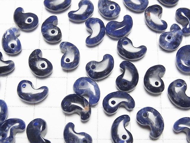 [Video]Sodalite AA++ Comma Shaped Bead 10x7mm 3pcs