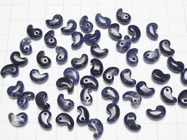 [Video]Sodalite AA++ Comma Shaped Bead 10x7mm 3pcs