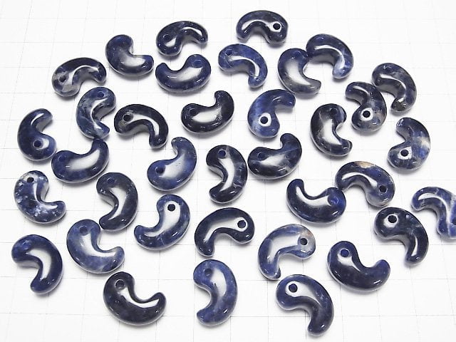 [Video]Sodalite AA++ Comma Shaped Bead 18x12mm 3pcs