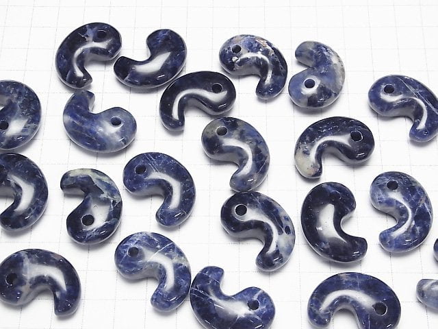 [Video]Sodalite AA++ Comma Shaped Bead 30x20mm 1pc