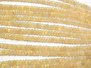 [Video]High Quality Ethiopian Opal AAA- Faceted Button Rondelle half or 1strand beads (aprx.16inch/40cm)