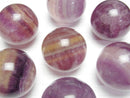 [Video]Purple Yellow Fluorite AAA- Sphere ,Round [M][L] 1pc