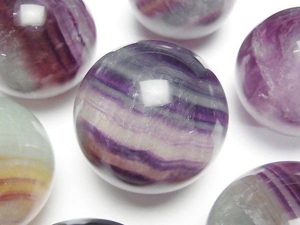 [Video] Purple Green Fluorite AAA-Sphere, Round [M][L] 1pc