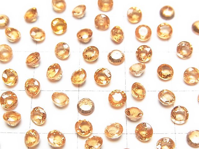 [Video]High Quality Spessartite Garnet AAA Round Faceted 4x4mm 2pcs