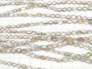 [Video]Multi color Tourmaline AA++ Oval 1strand beads (aprx.15inch/36cm)