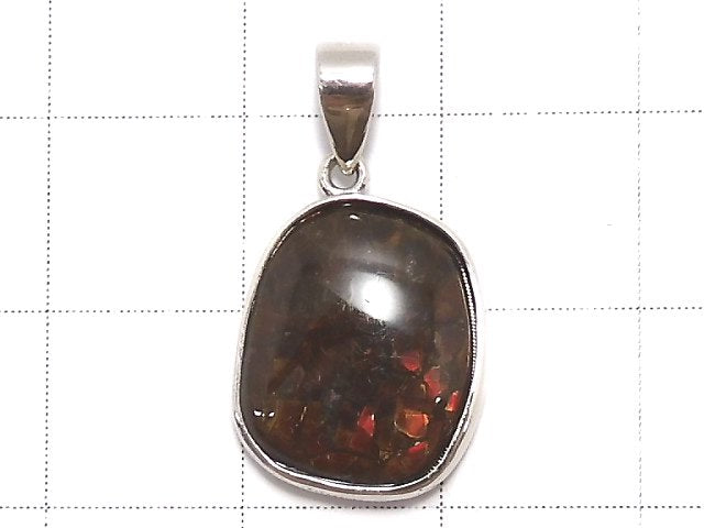 [Video][One of a kind] High Quality Ammolite AAA- Pendant Silver925 NO.8