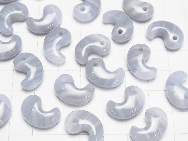 [Video]Blue Lace Agate AA Comma Shaped Bead 18x12mm 1pc