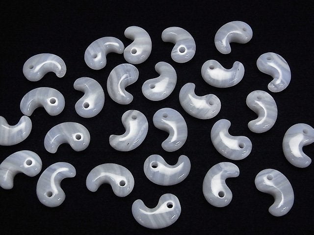 [Video]Blue Lace Agate AA Comma Shaped Bead 18x12mm 1pc