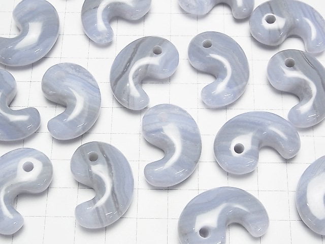 [Video]Blue Lace Agate AA++ Comma Shaped Bead 30x20mm 1pc