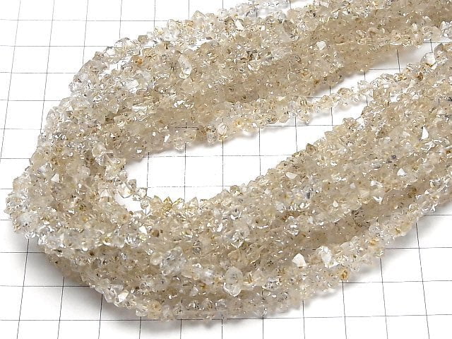 [Video] Pakistan Oil in Quartz Rough Rock [Light color] half or 1strand beads (aprx.15inch/38cm)