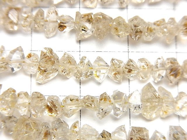 [Video] Pakistan Oil in Quartz Rough Rock [Dark color] half or 1strand beads (aprx.15inch/38cm)