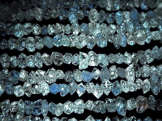 [Video] Pakistan Oil in Quartz Rough Rock [Dark color] half or 1strand beads (aprx.15inch/38cm)