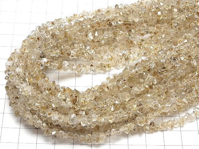 [Video] Pakistan Oil in Quartz Rough Rock [Dark color] half or 1strand beads (aprx.15inch/38cm)