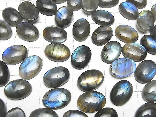 [Video] Labradorite AA++ Oval Cabochon 18x13mm 2pcs