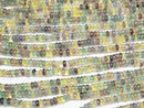 [Video] Multi color Fluorite AAA- Rondelle 4x4x2mm 1strand beads (aprx.15inch/37cm)