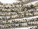 [Video] Dalmatian Jasper Rondelle 4x4x2mm 1strand beads (aprx.15inch/37cm)