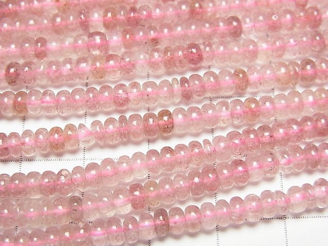 [Video] Pink Epidote AA++ Rondelle 4x4x2mm 1strand beads (aprx.15inch/37cm)