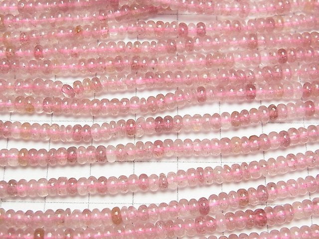 [Video] Pink Epidote AA++ Rondelle 4x4x2mm 1strand beads (aprx.15inch/37cm)