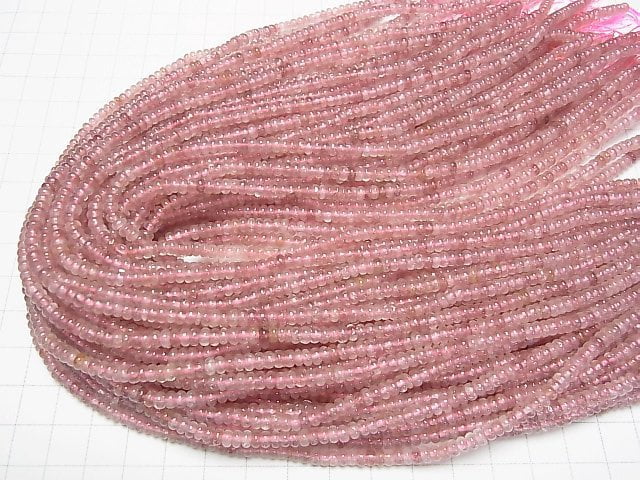 [Video] Pink Epidote AA++ Rondelle 4x4x2mm 1strand beads (aprx.15inch/37cm)
