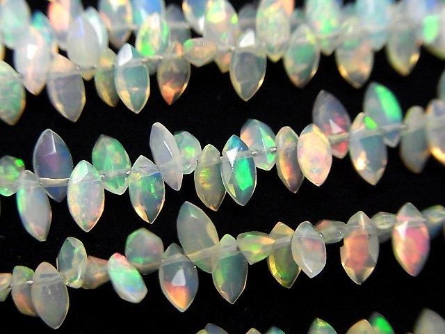 [Video]High Quality Ethiopian Opal AAA- Marquise Faceted 5x2.5mm half or 1strand beads (aprx.4inch/10cm)
