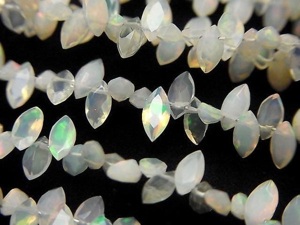 [Video] Ethiopian Opal AA++ Marquise Faceted 5x2.5mm half or 1strand beads (approx. 7 inches/17 cm)