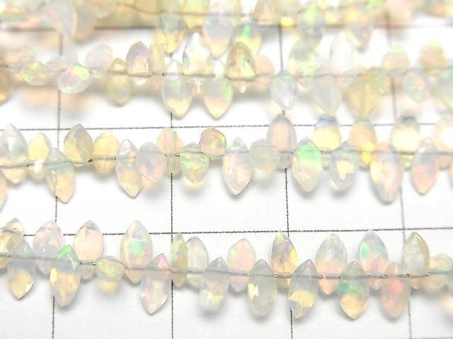 [Video]High Quality Ethiopian Opal AAA- Marquise Faceted 5x2.5mm half or 1strand beads (aprx.4inch/10cm)