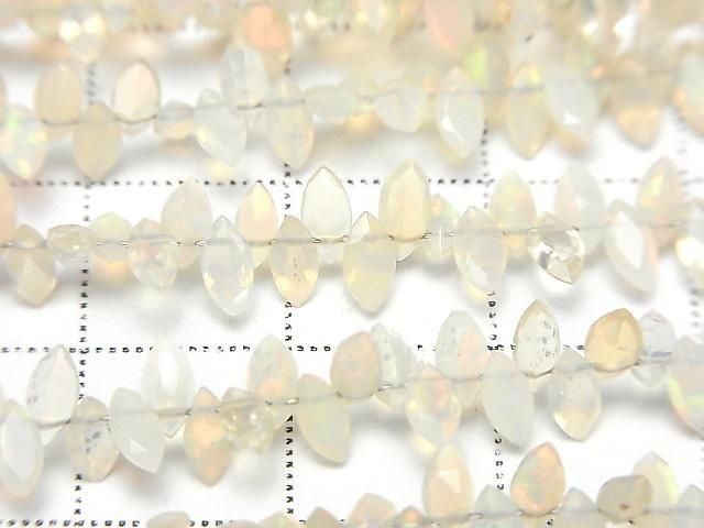 [Video] Ethiopian Opal AA++ Marquise Faceted 5x2.5mm half or 1strand beads (approx. 7 inches/17 cm)