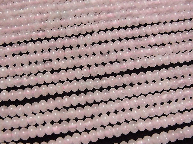 [Video]Rose Quartz AA++ Roundel 4x4x2mm 1strand beads (aprx.15inch/36cm)