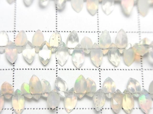 [Video] High Quality Ethiopian Opal AAA- Marquise Faceted 6x3mm Half or 1 Strand Beads (approx. 3 inch/7 cm)