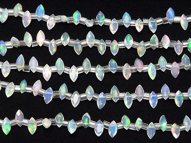 [Video]High Quality Ethiopian Opal AAA- Marquise Faceted 6x3mm half or 1strand beads (aprx.6inch/16cm)