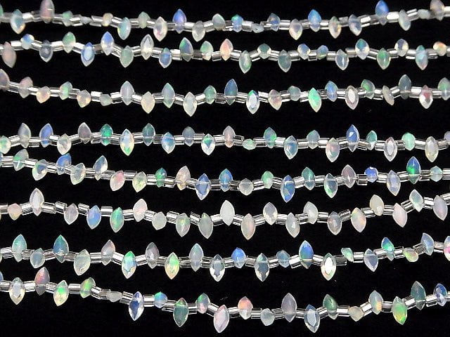 [Video]High Quality Ethiopian Opal AAA- Marquise Faceted 6x3mm half or 1strand beads (aprx.6inch/16cm)