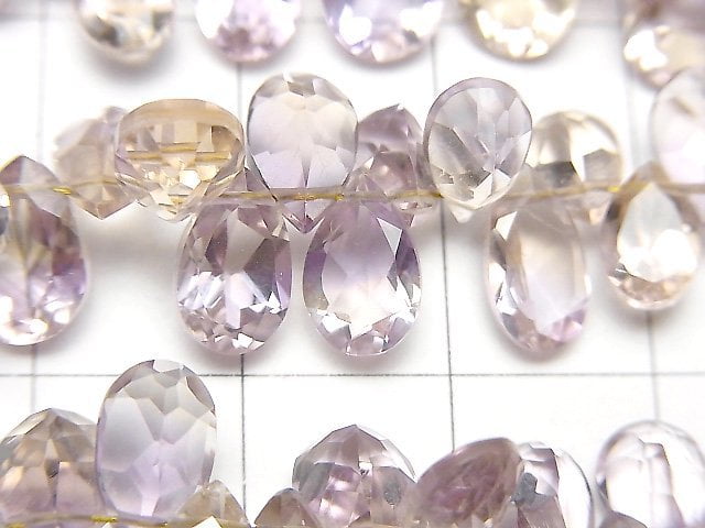 [Video]High Quality Ametrine AAA Pear shape Faceted 1strand (31pcs)