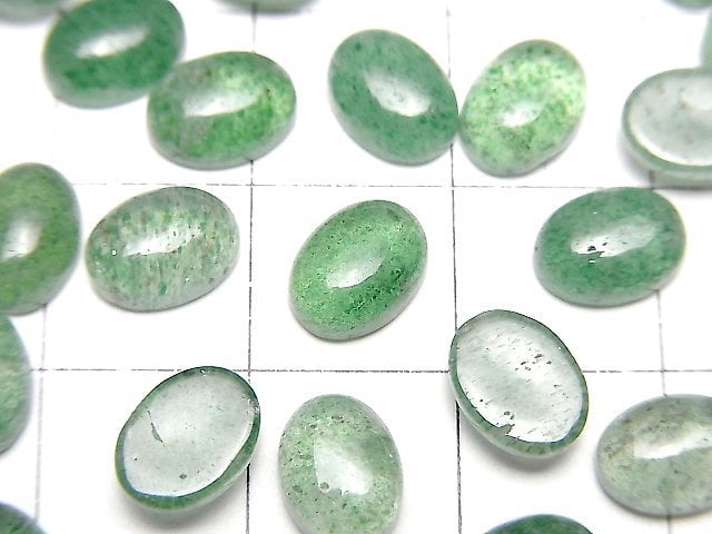 [Video] Green Aventurine AAA- Oval Cabochon 8x6mm 5pcs