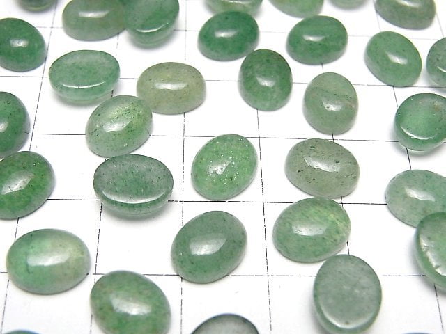 [Video] Green Aventurine AAA- Oval Cabochon 10x8mm 3pcs