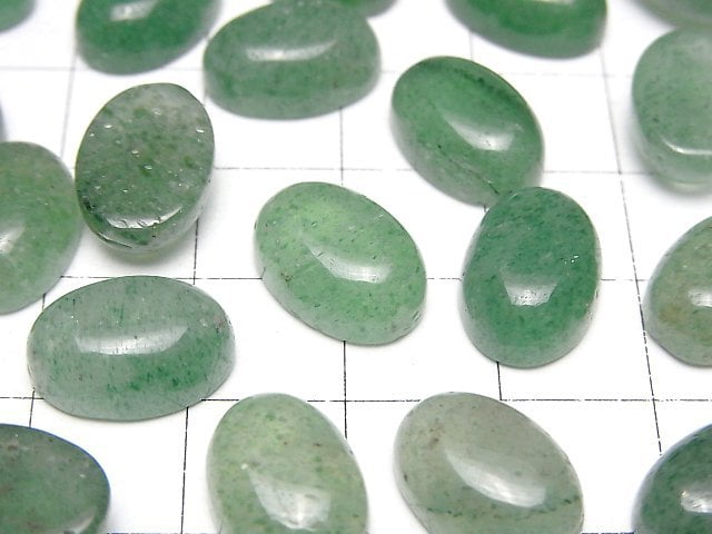 [Video] Green Aventurine AAA- Oval Cabochon 14x10mm 2pcs