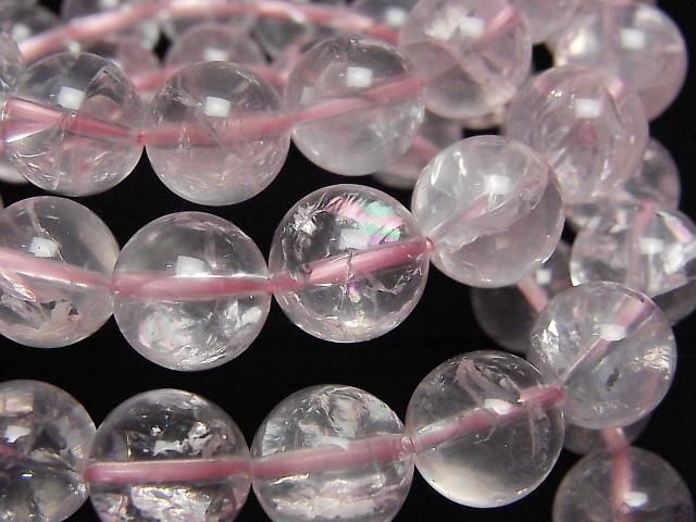 [Video] Rose Iris Quartz AA++ Round 10mm Bracelet